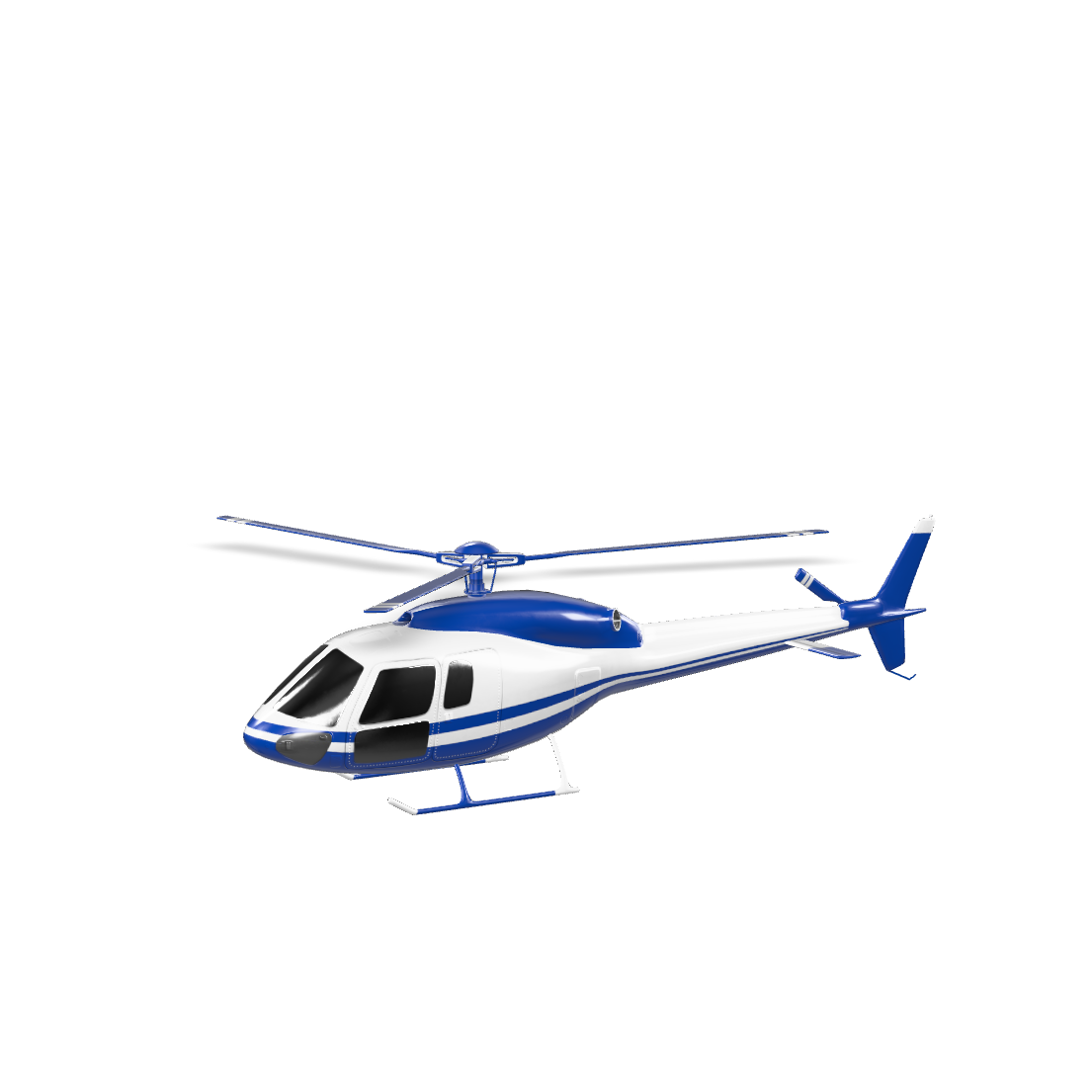 Blue Hawk Helicopter 3D Model