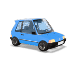 Retro City Car 3D Model