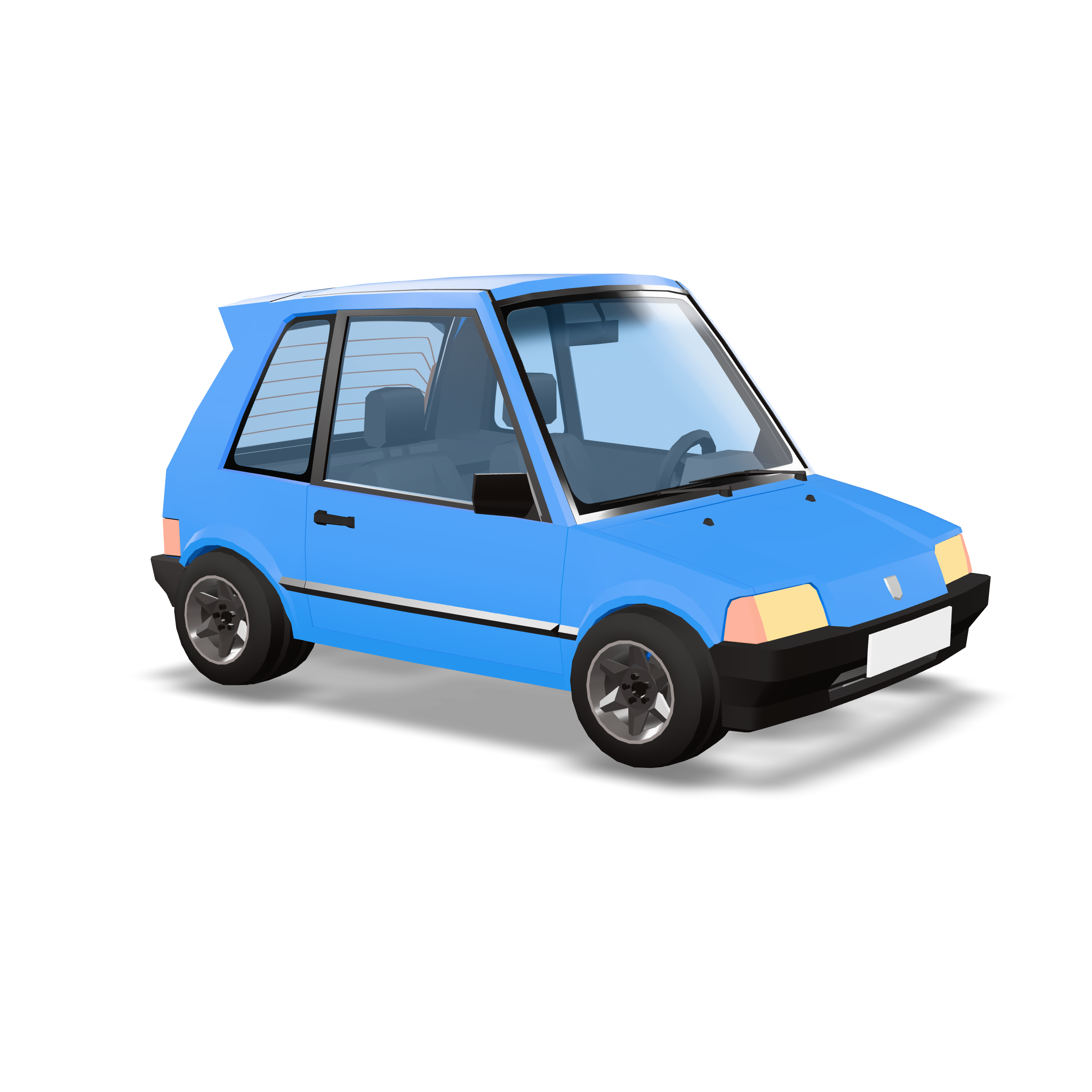 Retro City Car 3D Model