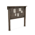Wooden Notice Board 3D Model