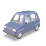 Low-Poly City Car 3D Model