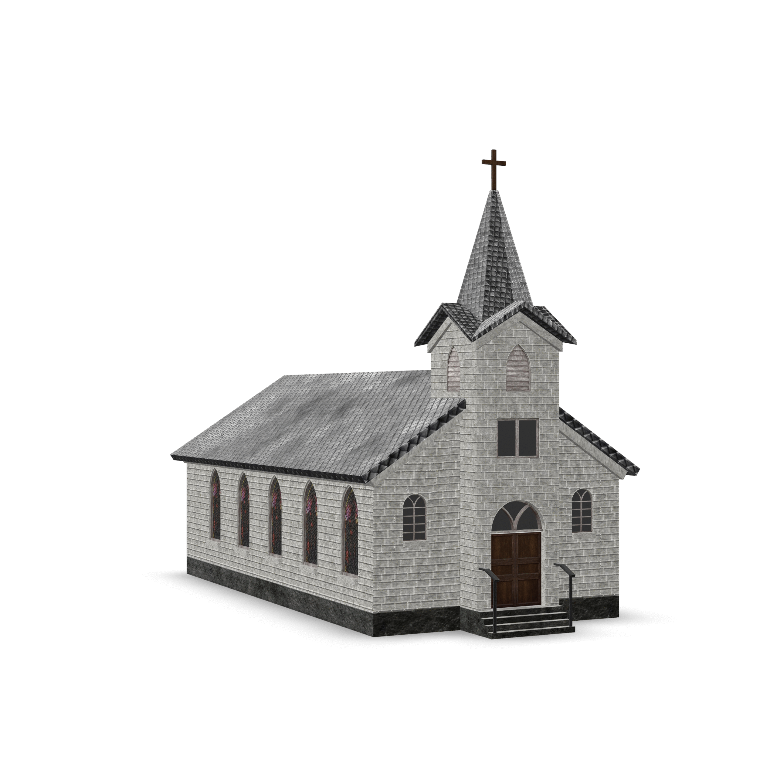 Stone Church Model 3D Model