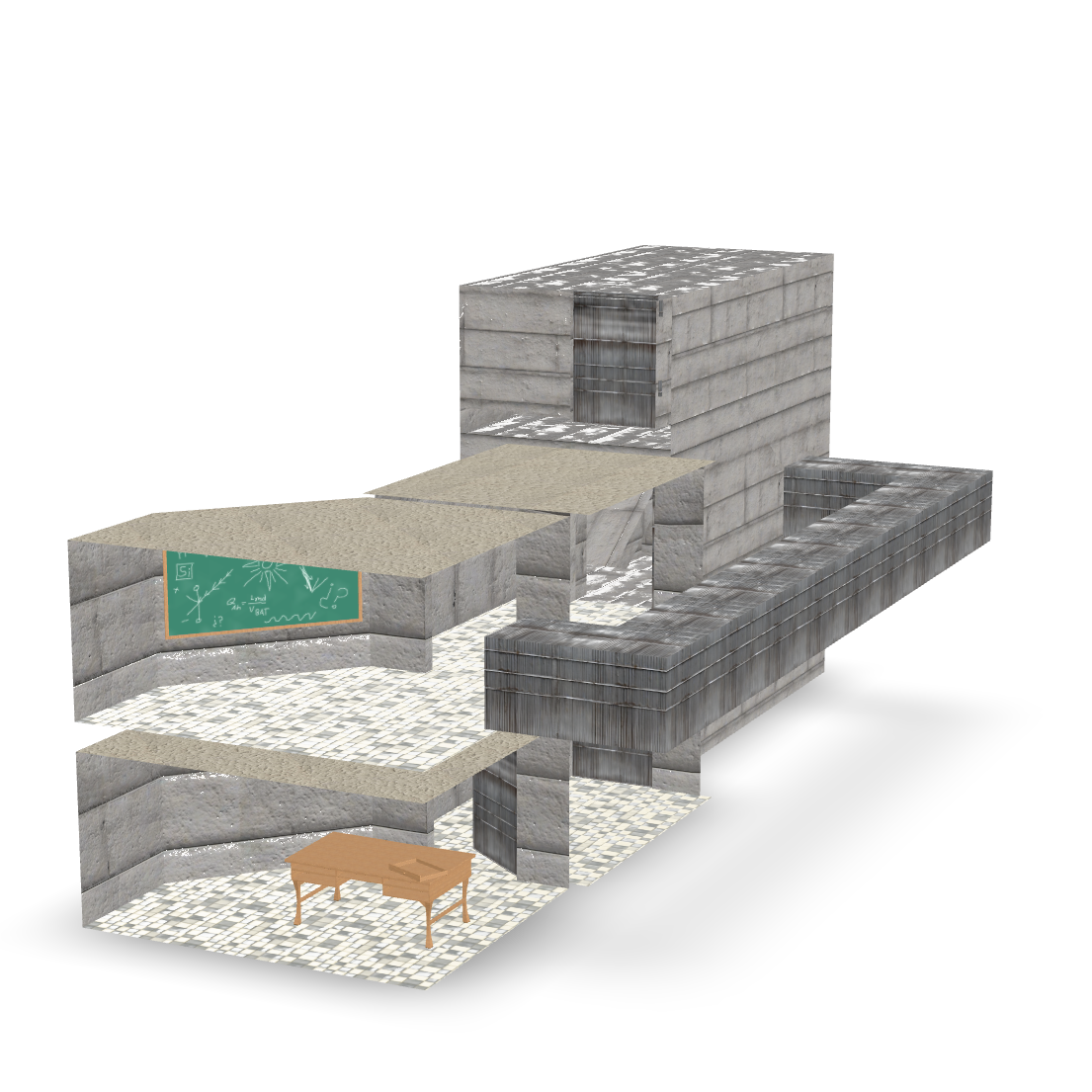Classroom Section 3D Model