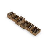 Wooden Crates Set 3D Model