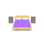 Modern Bed Set 3D Model