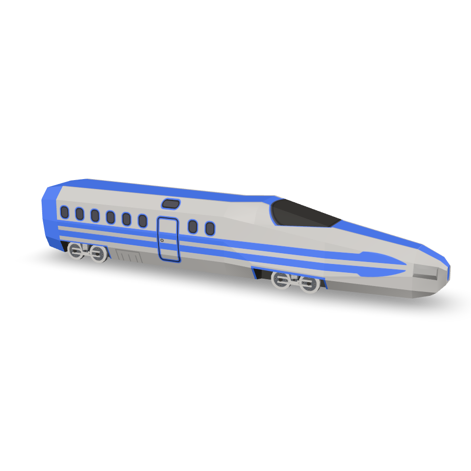 Shinkansen Bullet Train 3D Model
