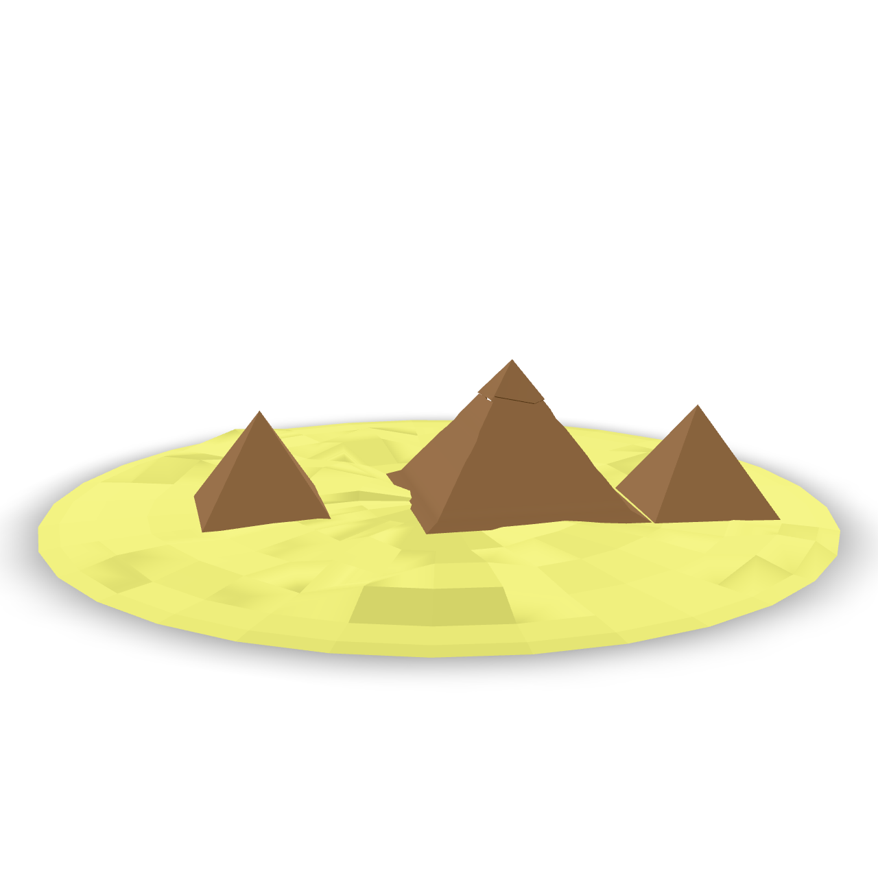 Low Poly Pyramids 3D Model