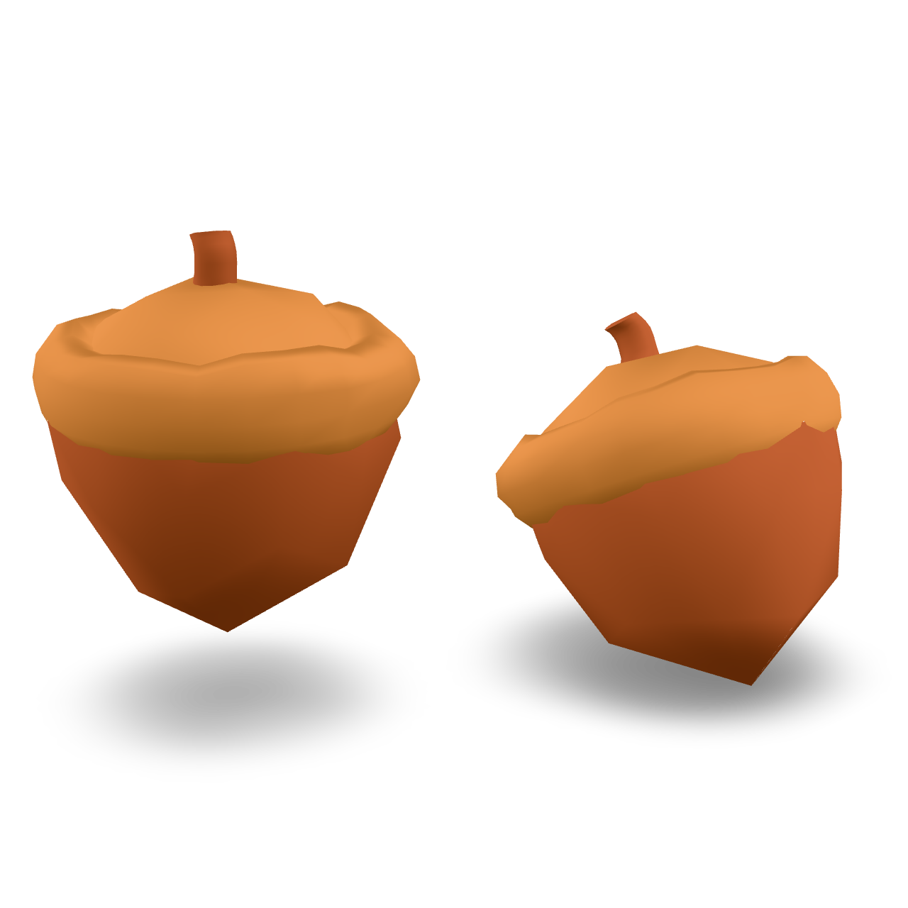 Stylized Acorn Duo 3D Model