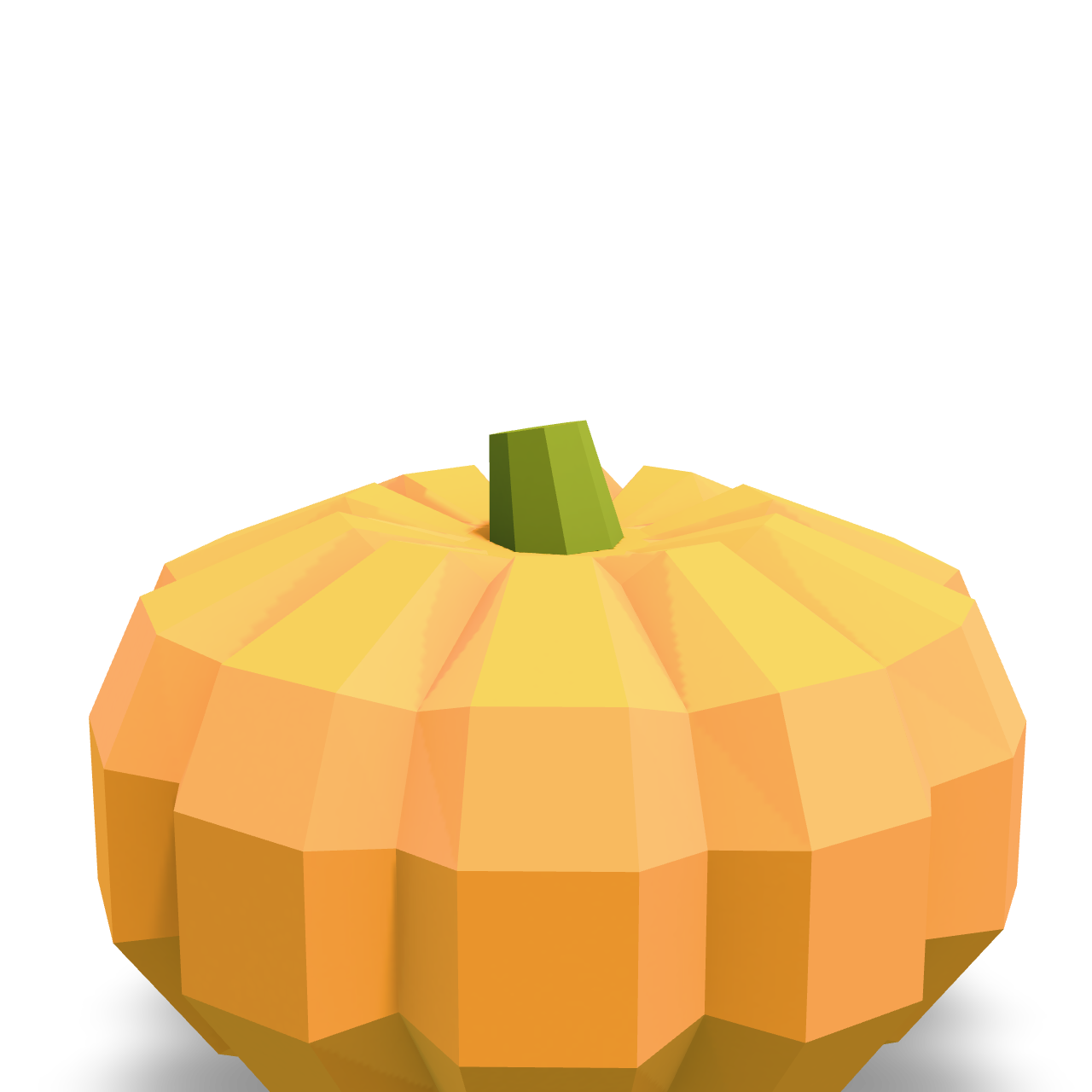 Low Poly Pumpkin 3D Model