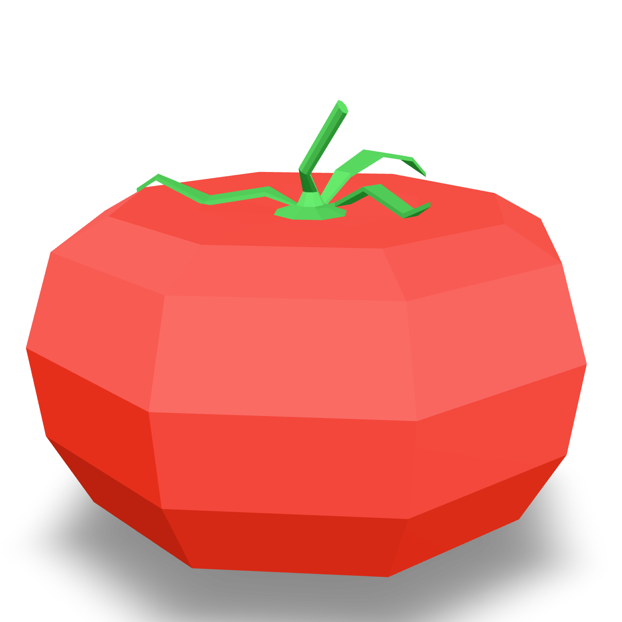 Low Poly Tomato 3D Model