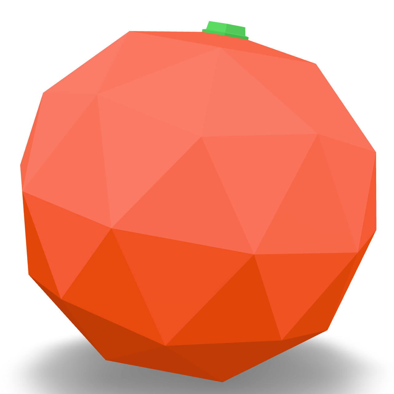 Low Poly Orange 3D Model
