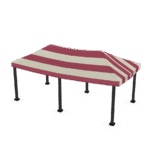 Striped Event Tent 3D Model