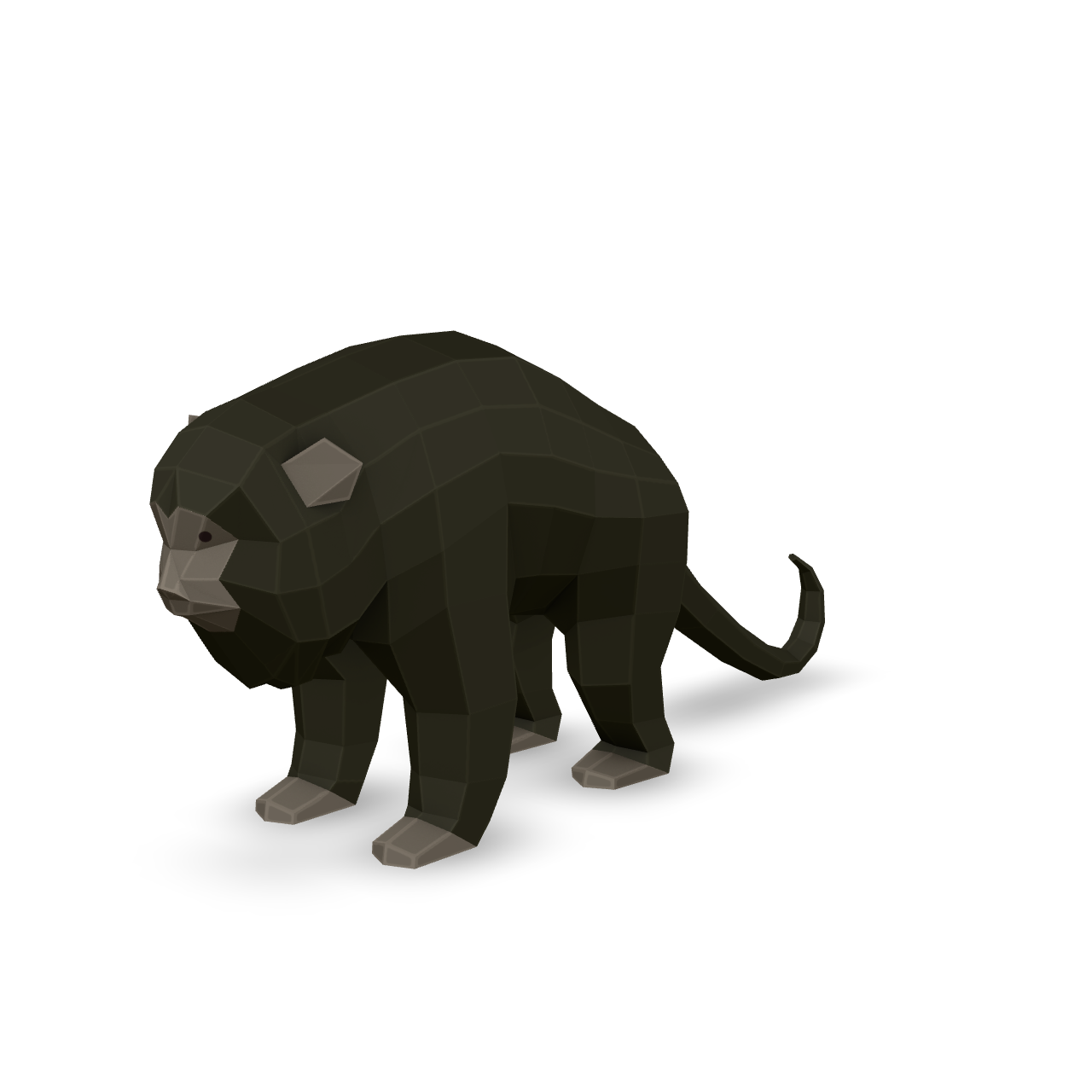 Low Poly Bear 3D Model