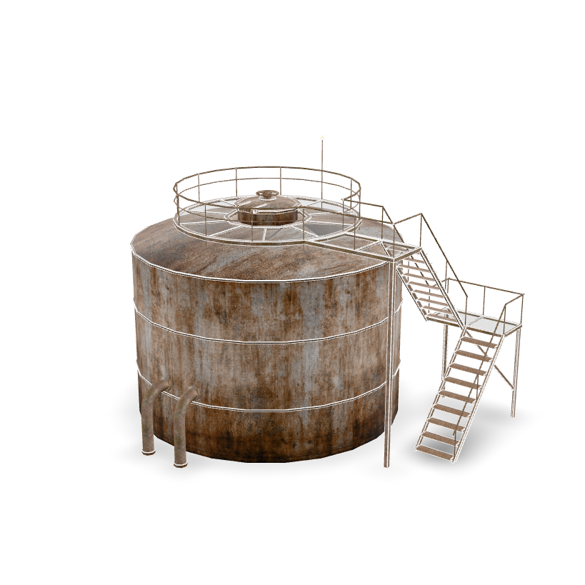 Rusty Storage Tank 3D Model
