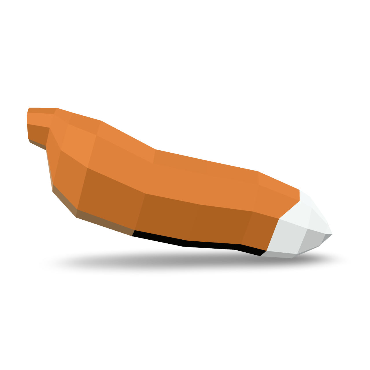 Low Poly Fox Tail 3D Model