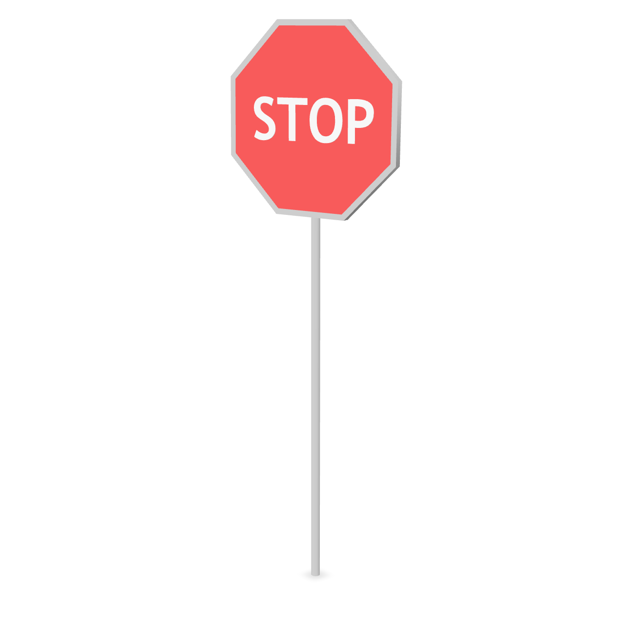Simple Stop Sign 3D Model