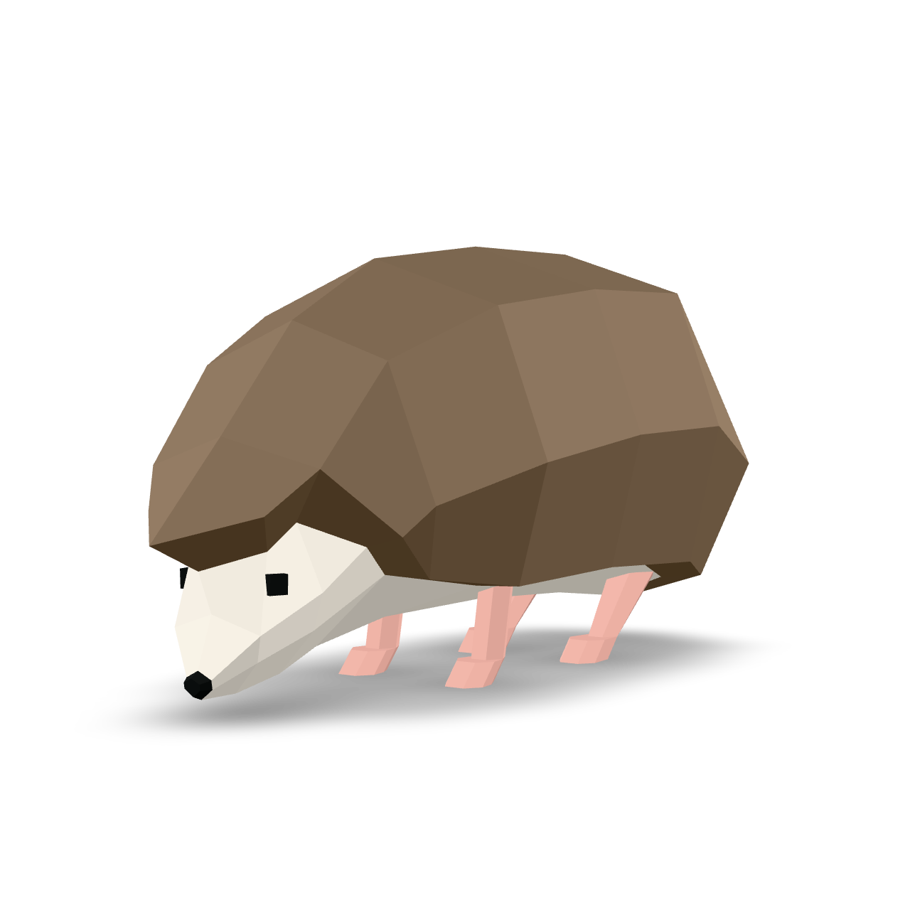 Low Poly Hedgehog 3D Model
